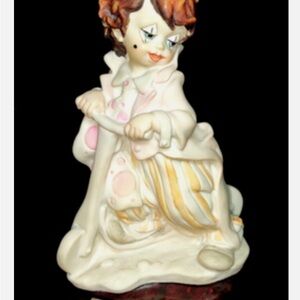 Charming Porcelain Clown Figurine Giuseppe Armani